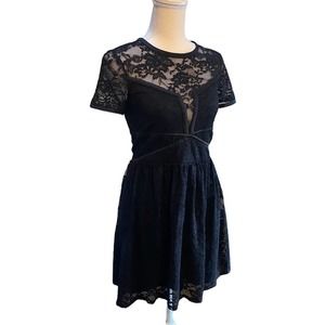 Express Short Black Lace Dress